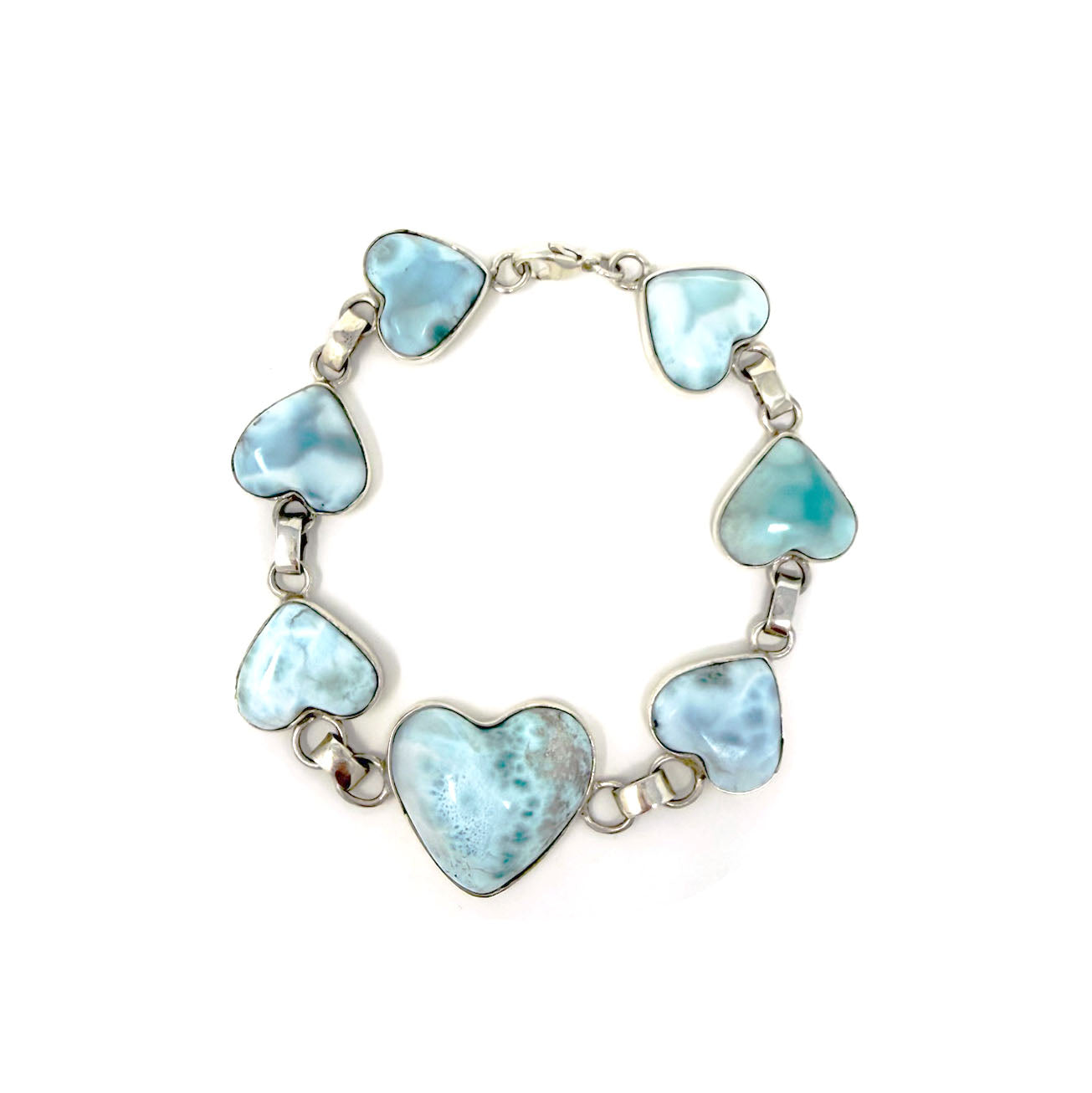 Larimar Heart Bracelet