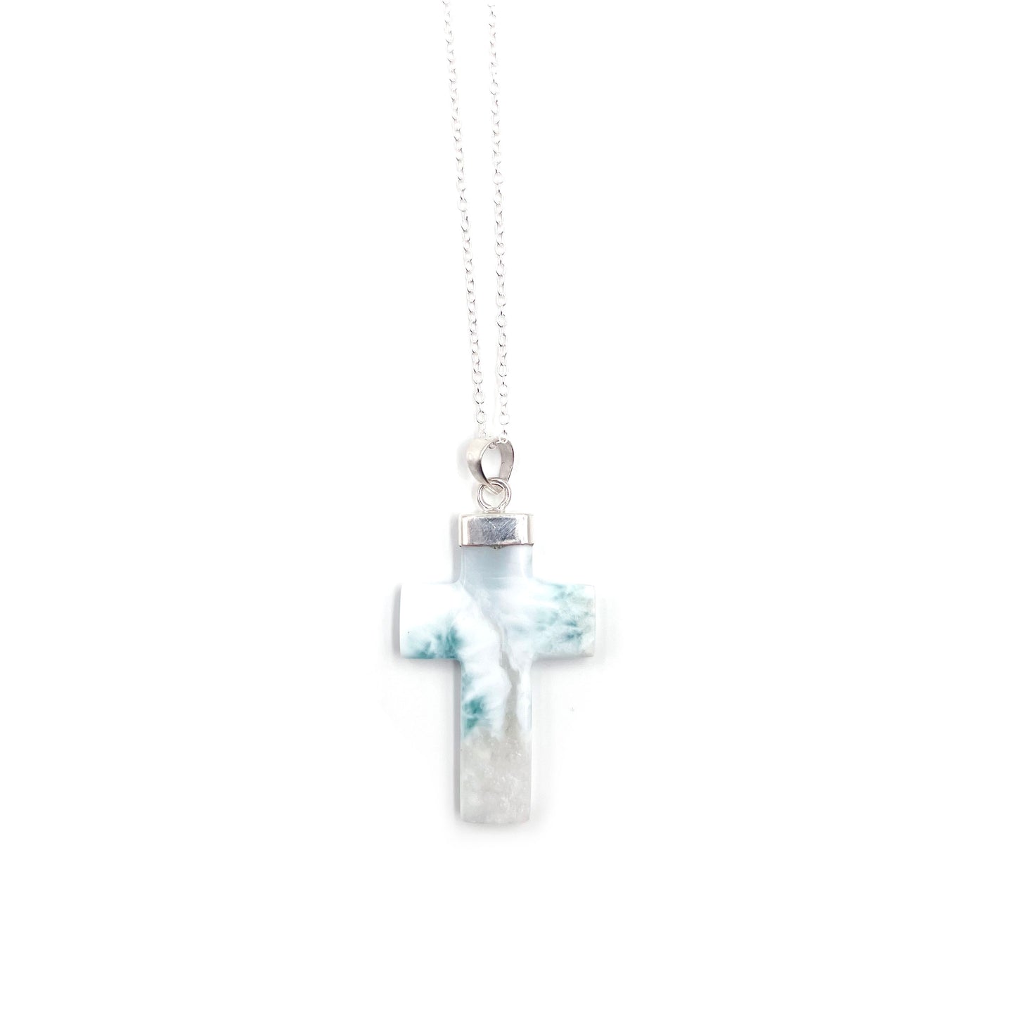 Larimar Cross Pendant