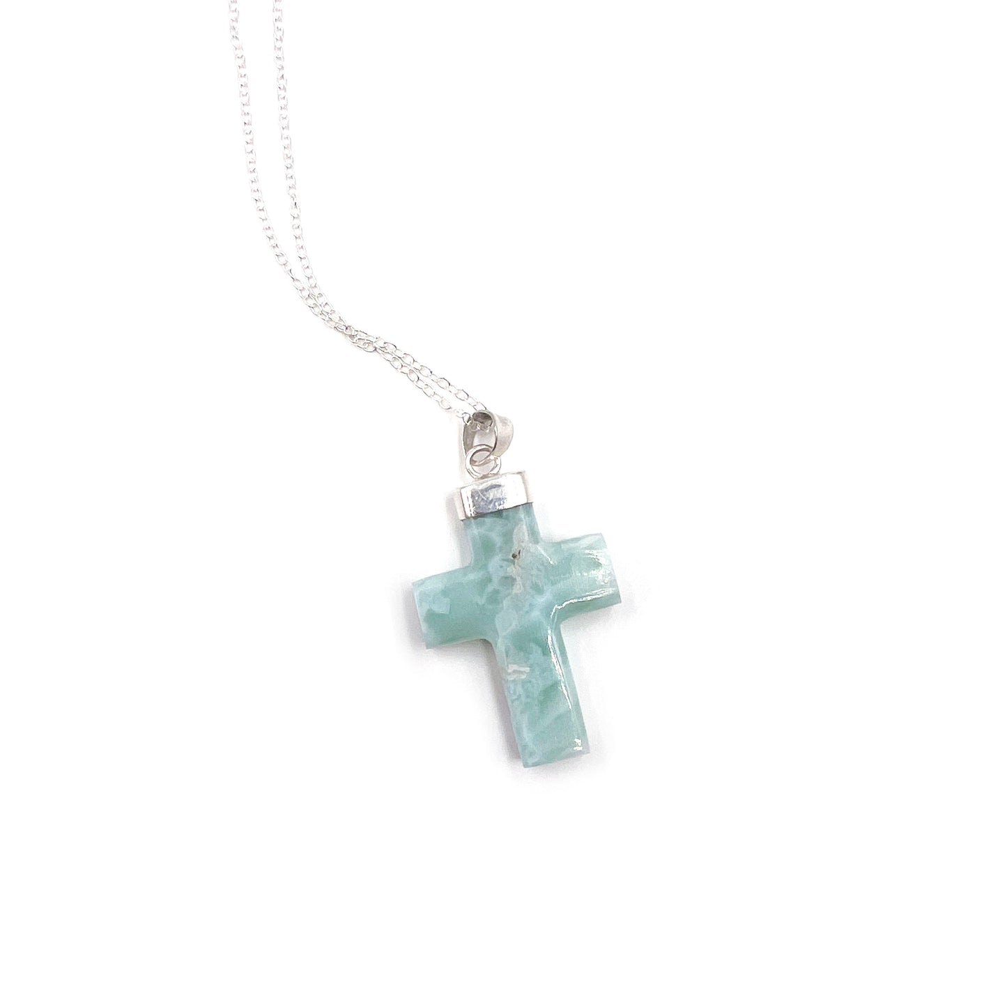 Larimar Cross Pendant