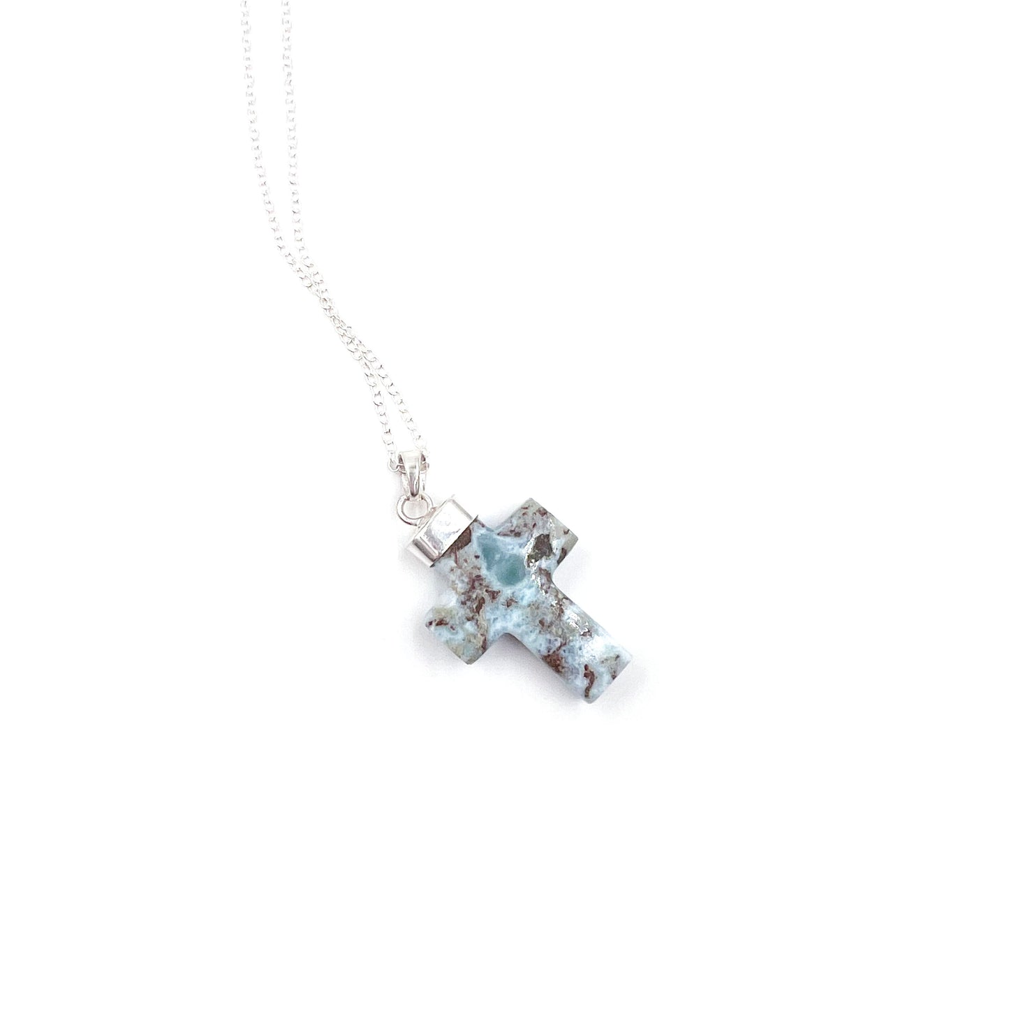 Larimar Cross Pendant