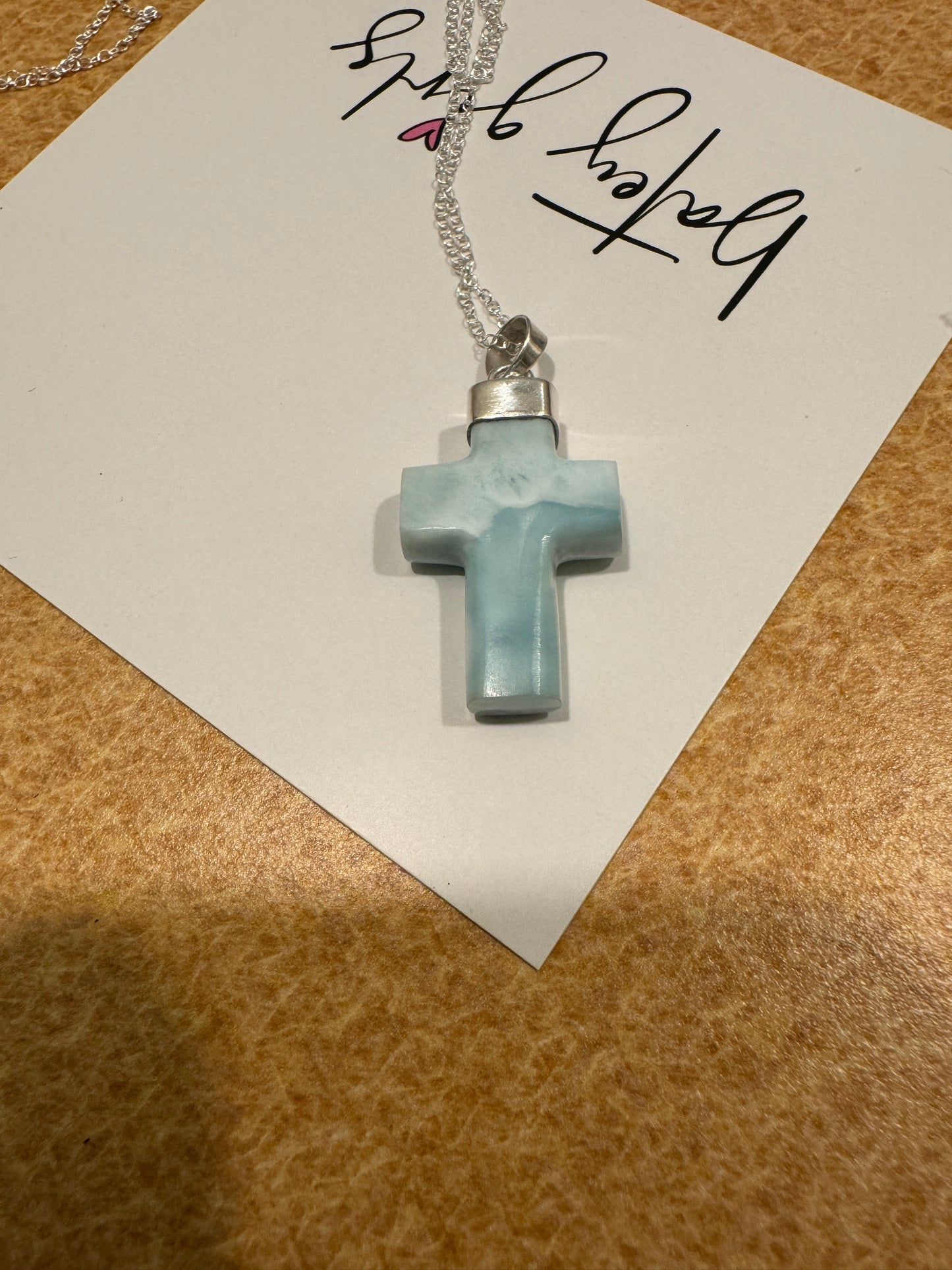 Larimar Cross Pendant