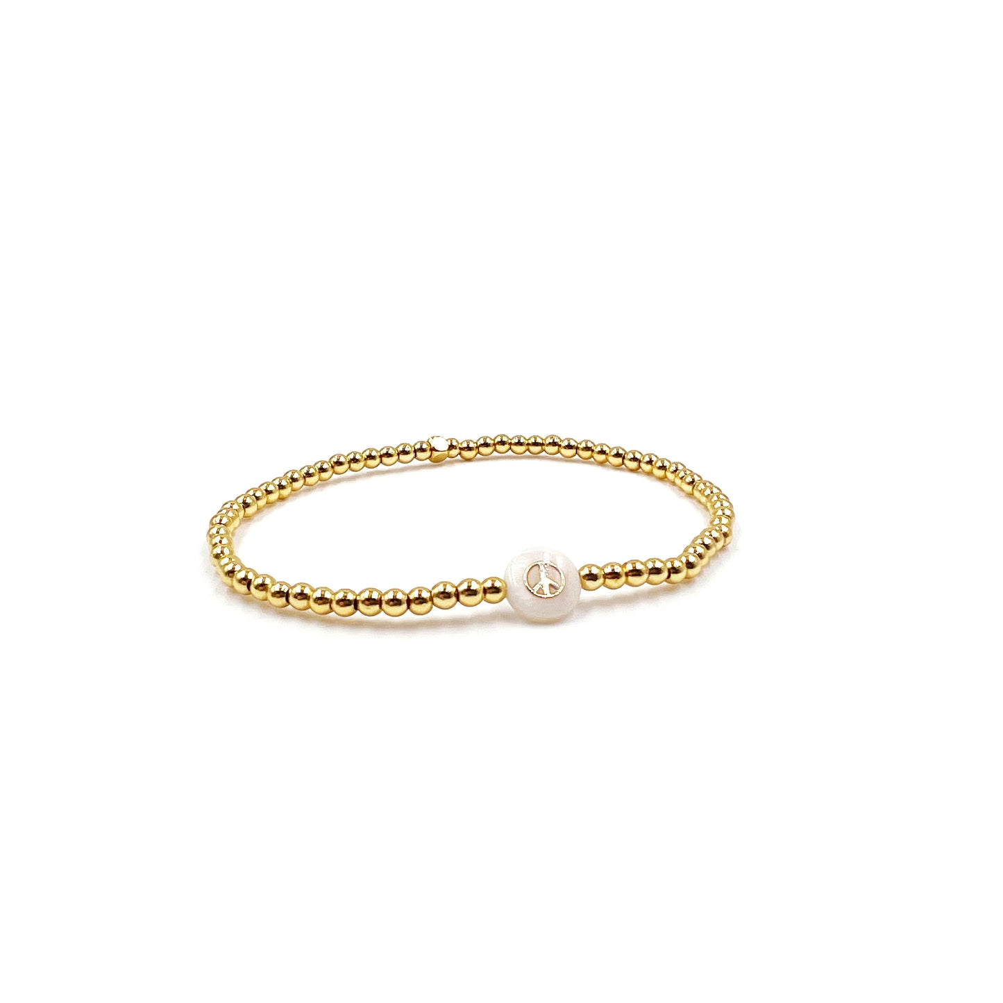 Peace + Love Gold Bracelet