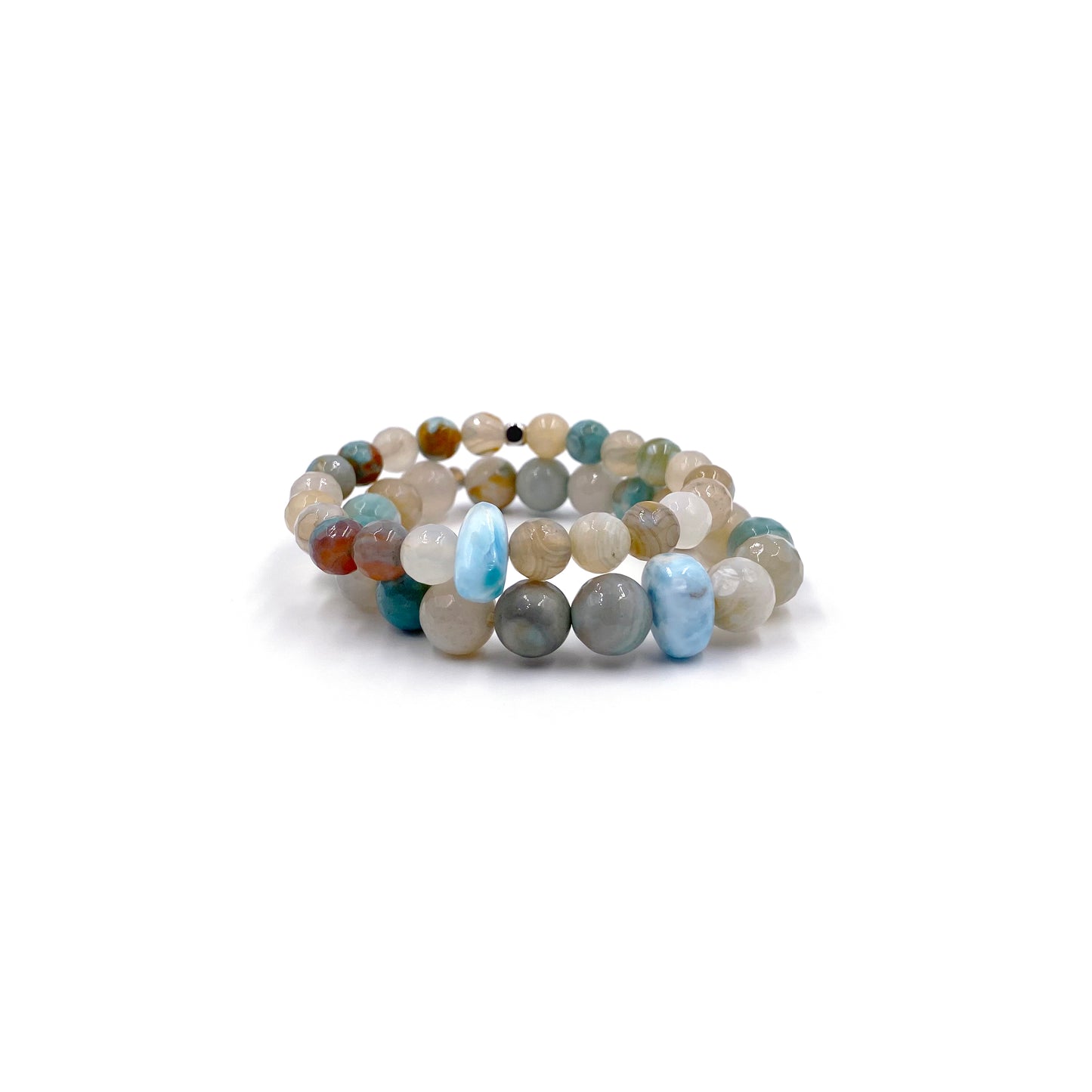Hope Ocean Teal Banded Agate Bracelet