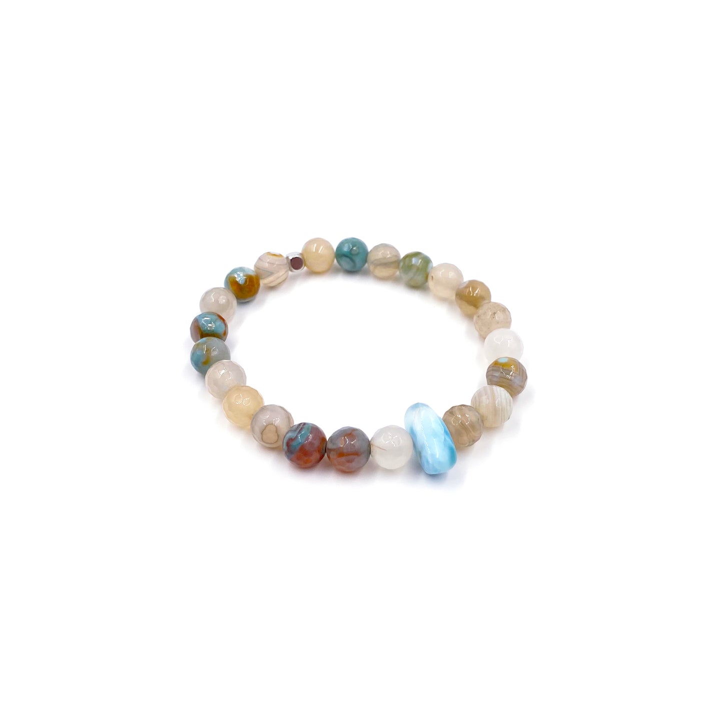 Hope Ocean Teal Banded Agate Bracelet