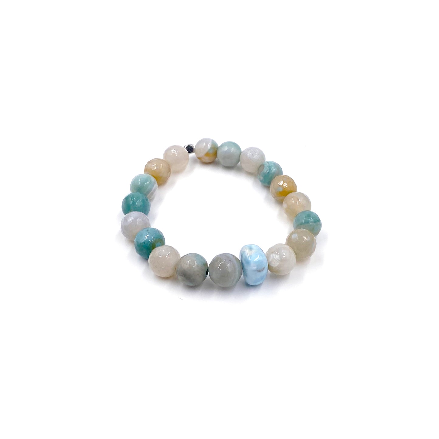 Hope Ocean Teal Banded Agate Bracelet