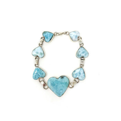 Larimar Heart Bracelet