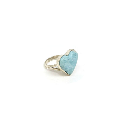 Larimar Heart Ring