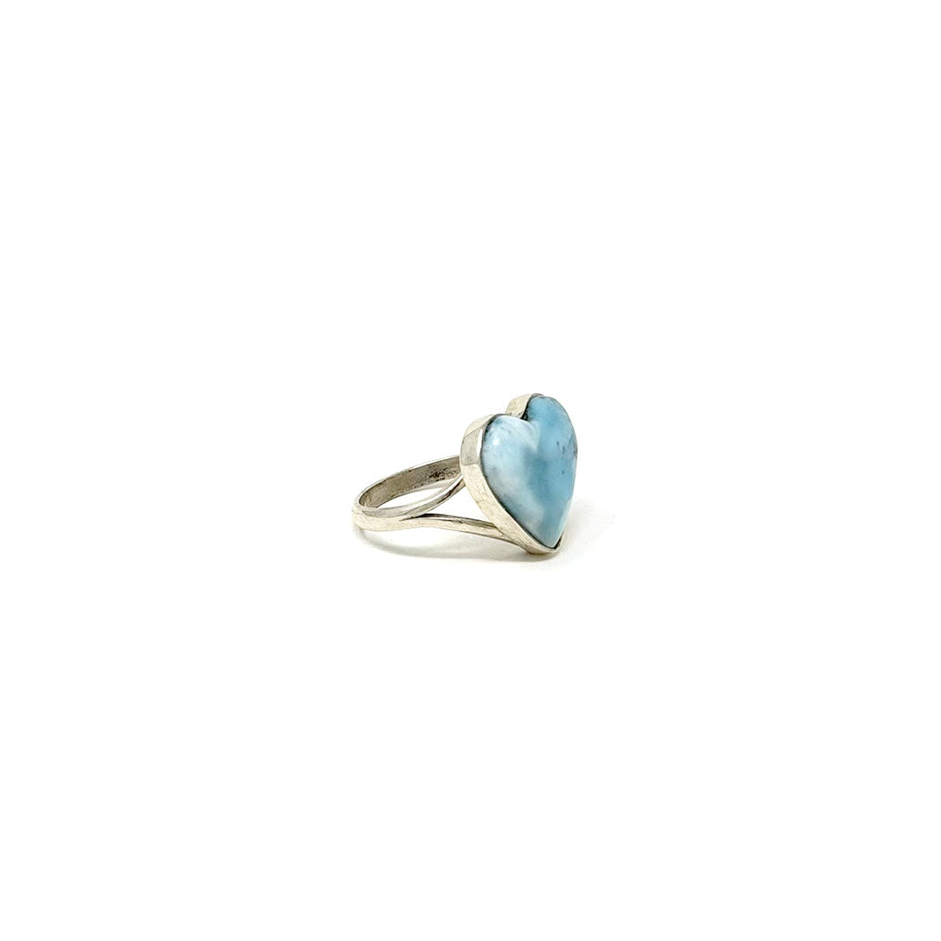 Larimar Heart Ring