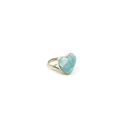 Larimar Heart Ring