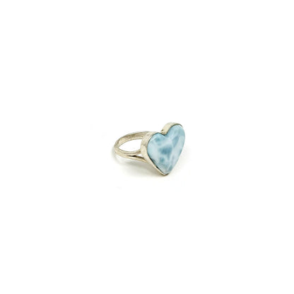 Larimar Heart Ring