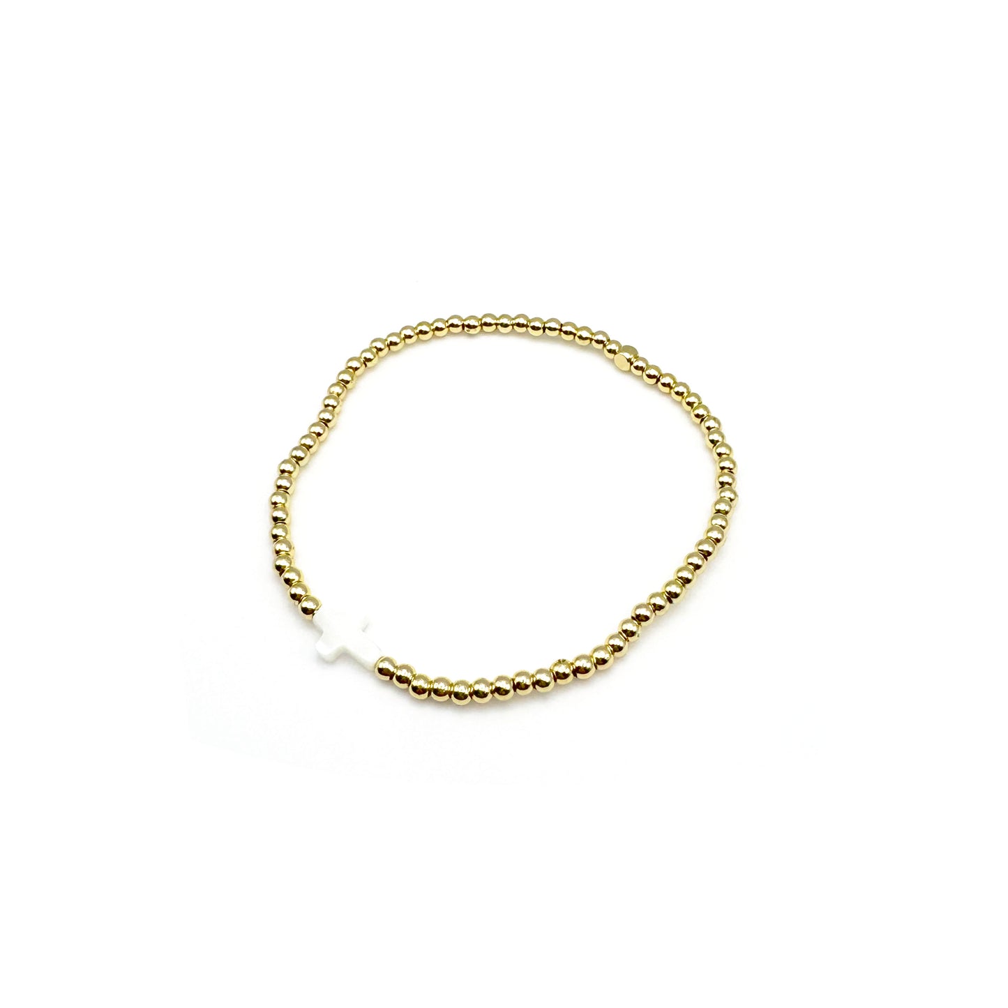 Mother of Pearl Cross Bracelet