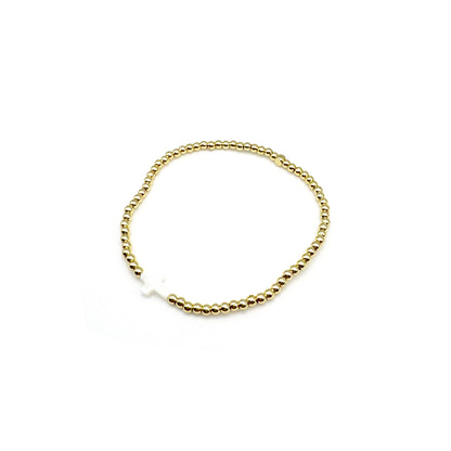 Mother of Pearl Cross Bracelet