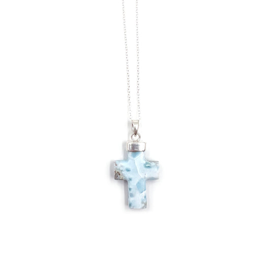 Larimar Cross Pendant