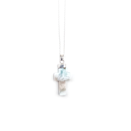 Larimar Cross Pendant