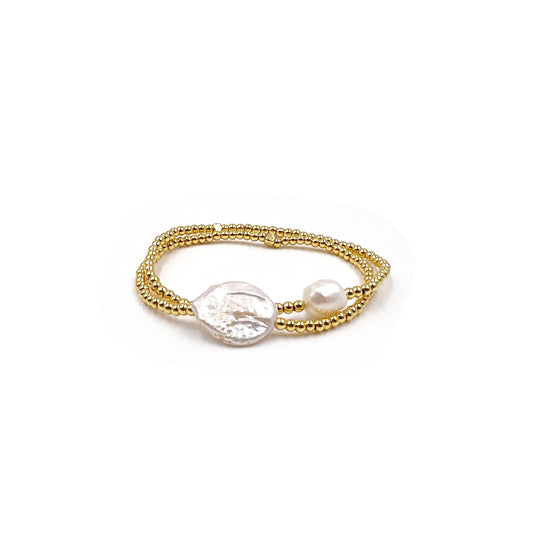 Freshwater Pearl Gold Bracelet