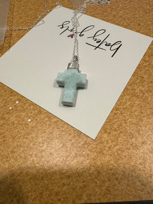 Larimar Cross Pendant