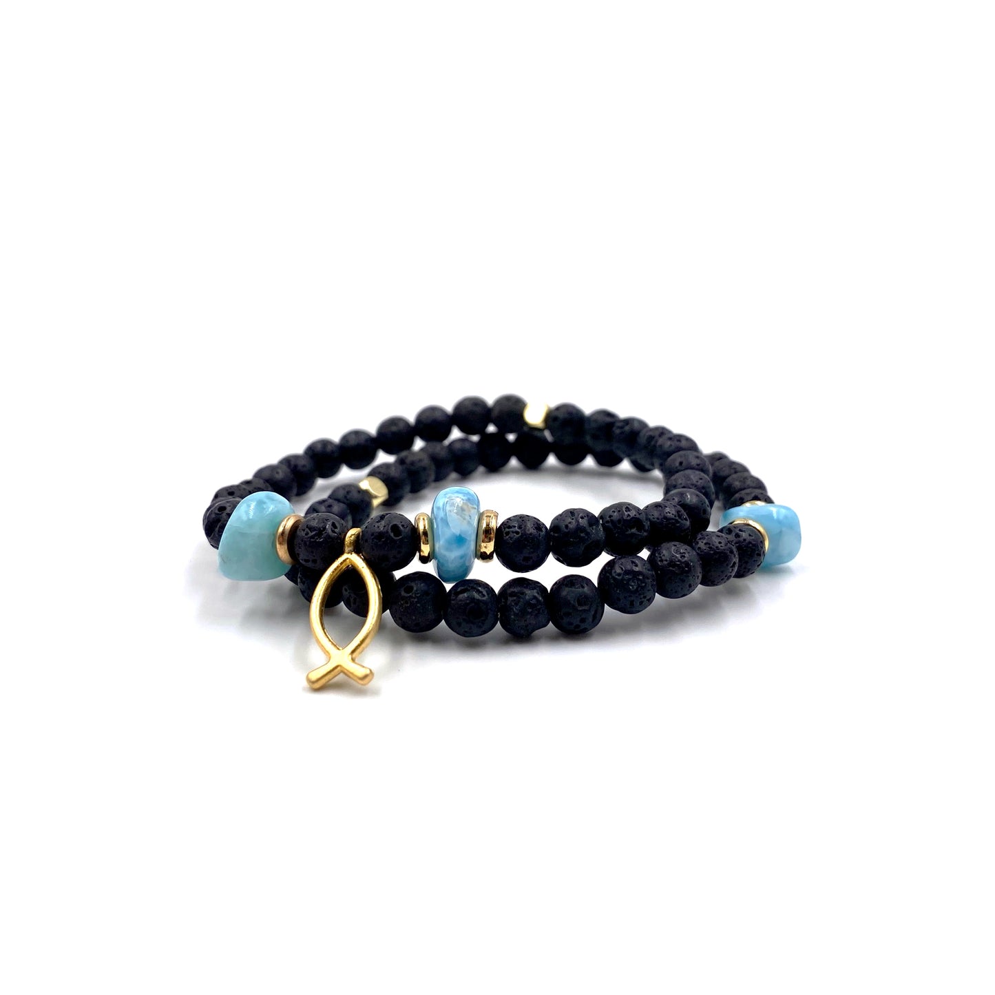 Ichthys Lava Bracelet Set