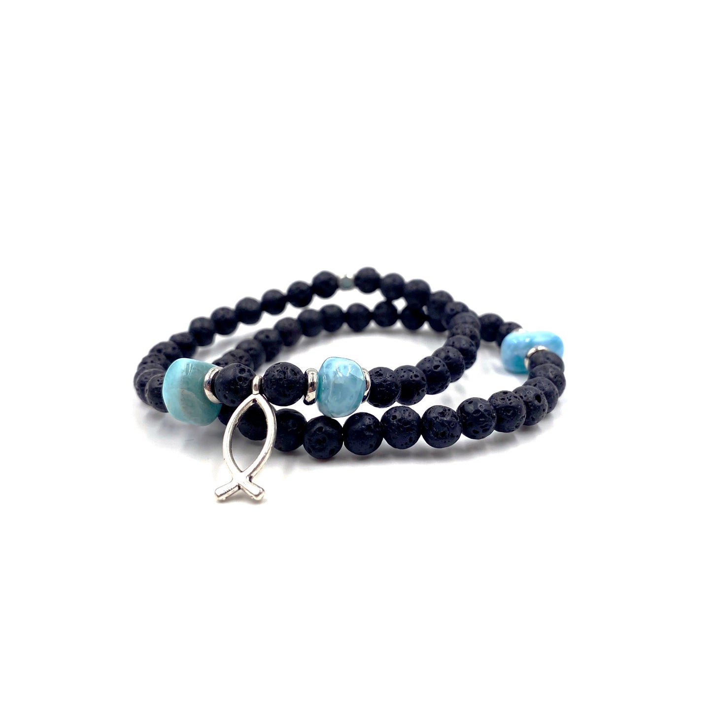 Ichthys Lava Bracelet Set